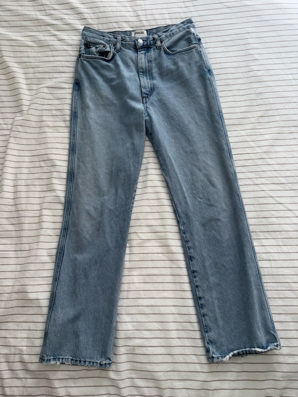 Agolde high rise straight leg jeans